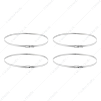 14" Stainless Locking Cable Ties (4-Pack)