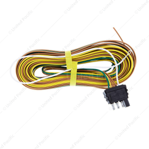 4 Way LED Trailer Light Harness - 25' Positive Leads & 16" Ground Lead