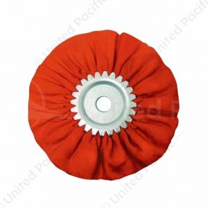 6" Red Treated Airway Buff - 3/4" Arbor