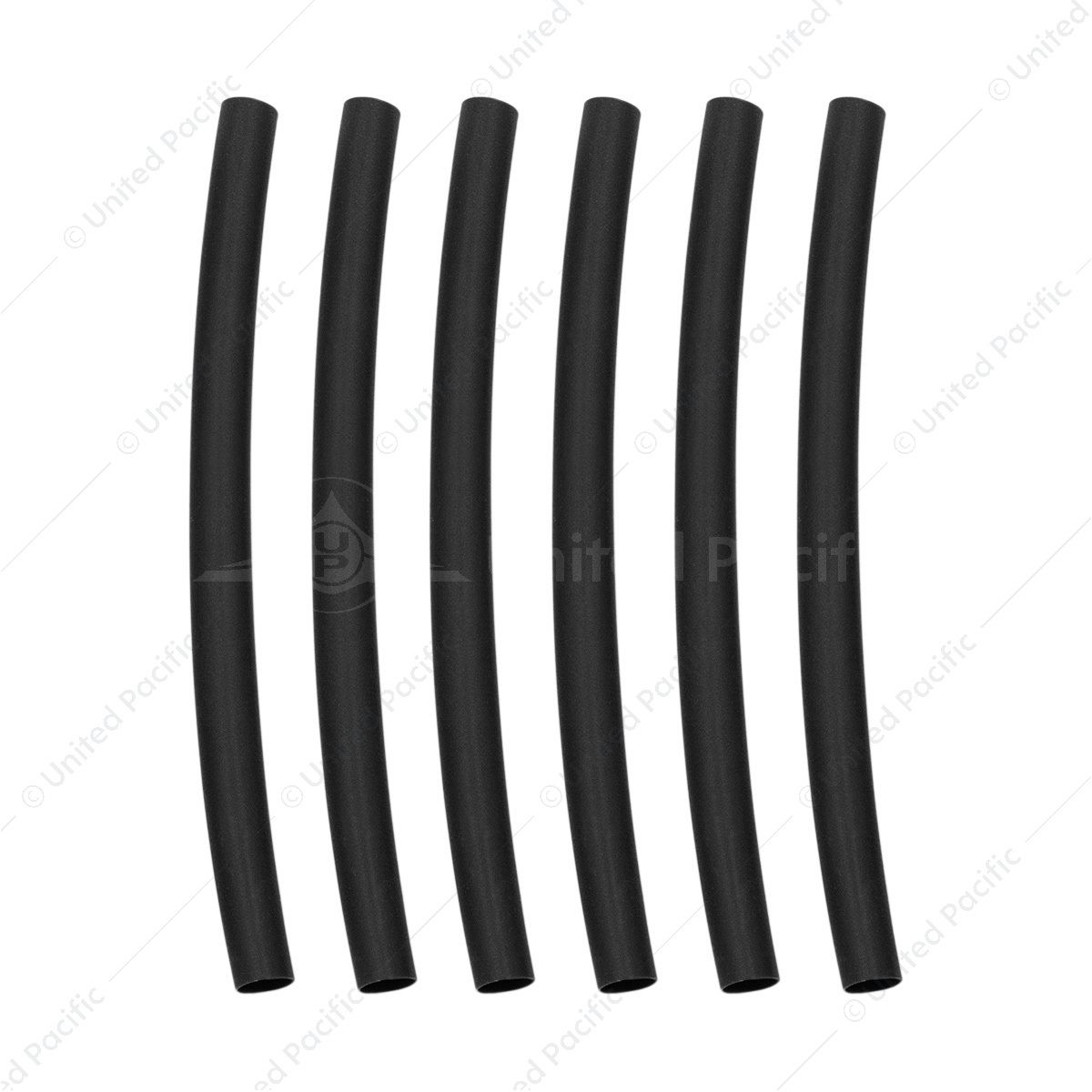 1/4" I.D. Black Heat Shrink Tubing, 4" Long (6-Pack)