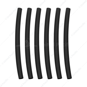 1/4" I.D. Black Heat Shrink Tubing, 4" Long (6-Pack)
