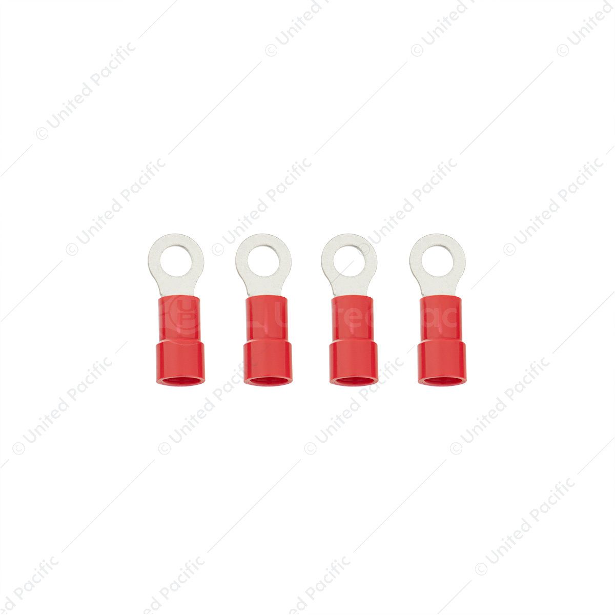 8 AWG 1/4" Stud HD Vinyl Ring Terminal (4-Pack)