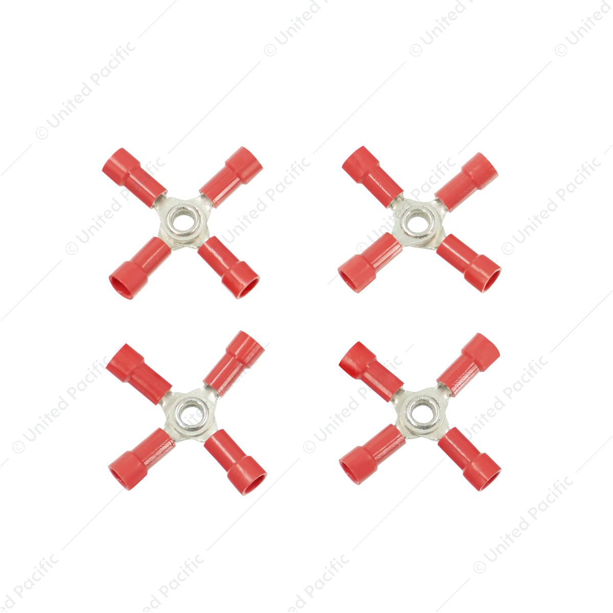 22-18 AWG 4-Way (X) Vinyl Connector (4-Pack)