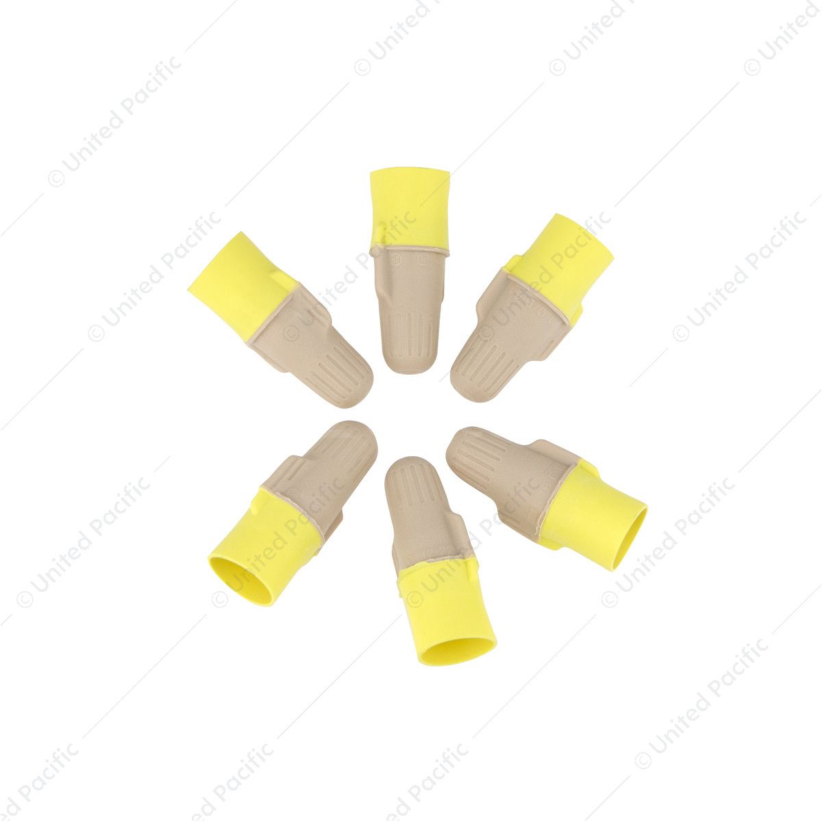 22-12 AWG Tan/Yellow Soft Vinyl Twist Connector (6-Pack)