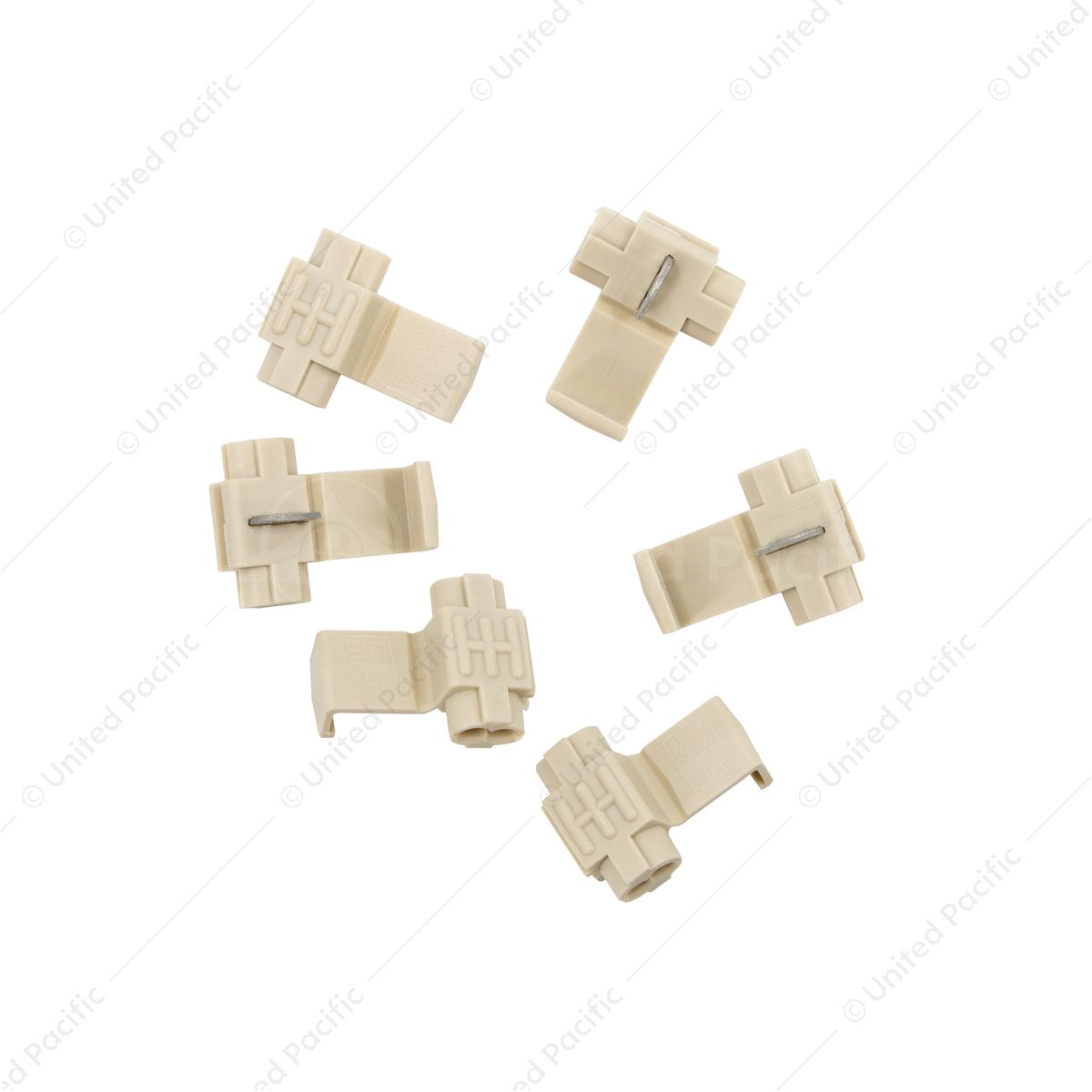 18-14 AWG White Mid-Line Tap Connector w/ No Stop (6-Pack)