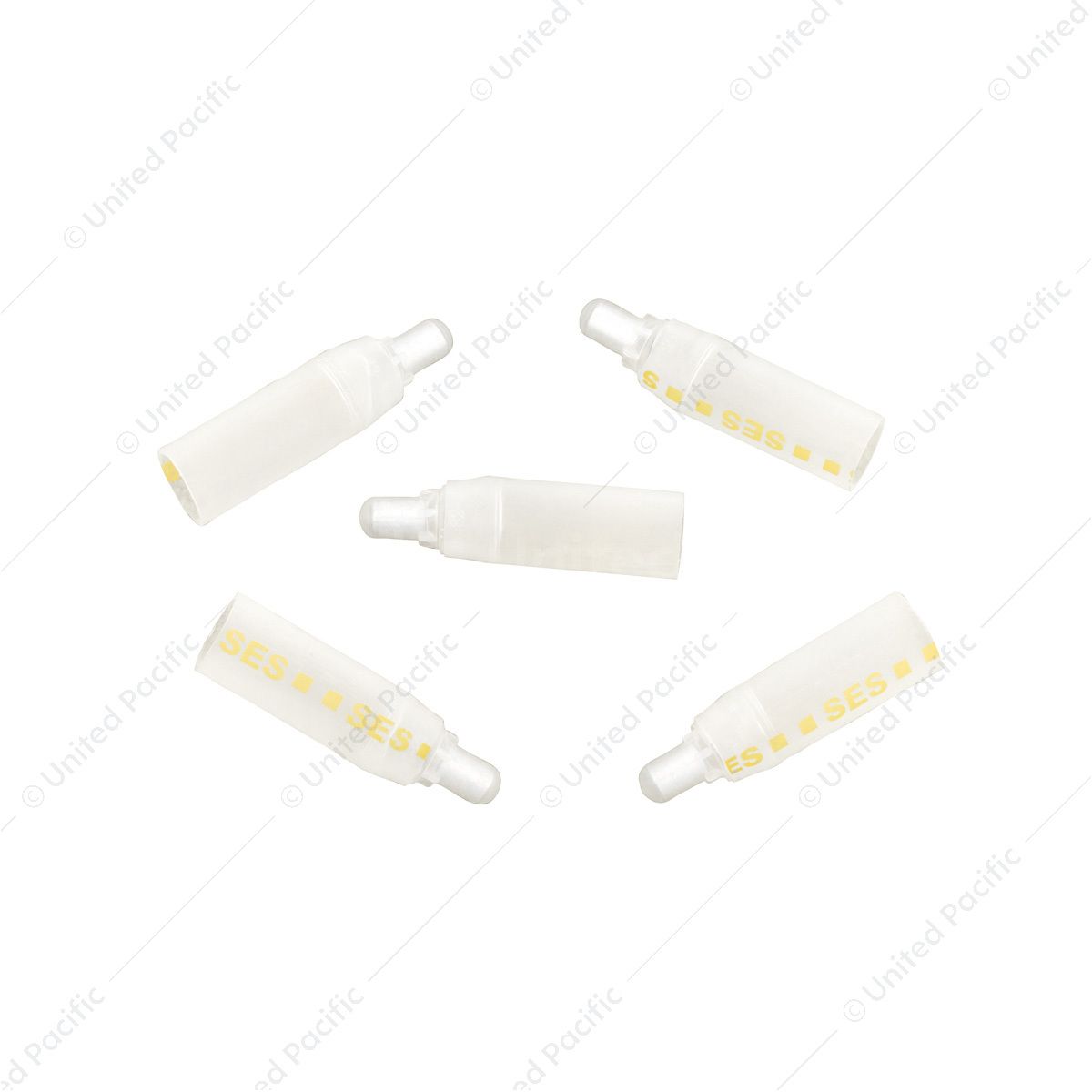 18-10 AWG CS Closed-End Heat Shrink Connector - Clear w/ Yellow Dash (5-Pack)
