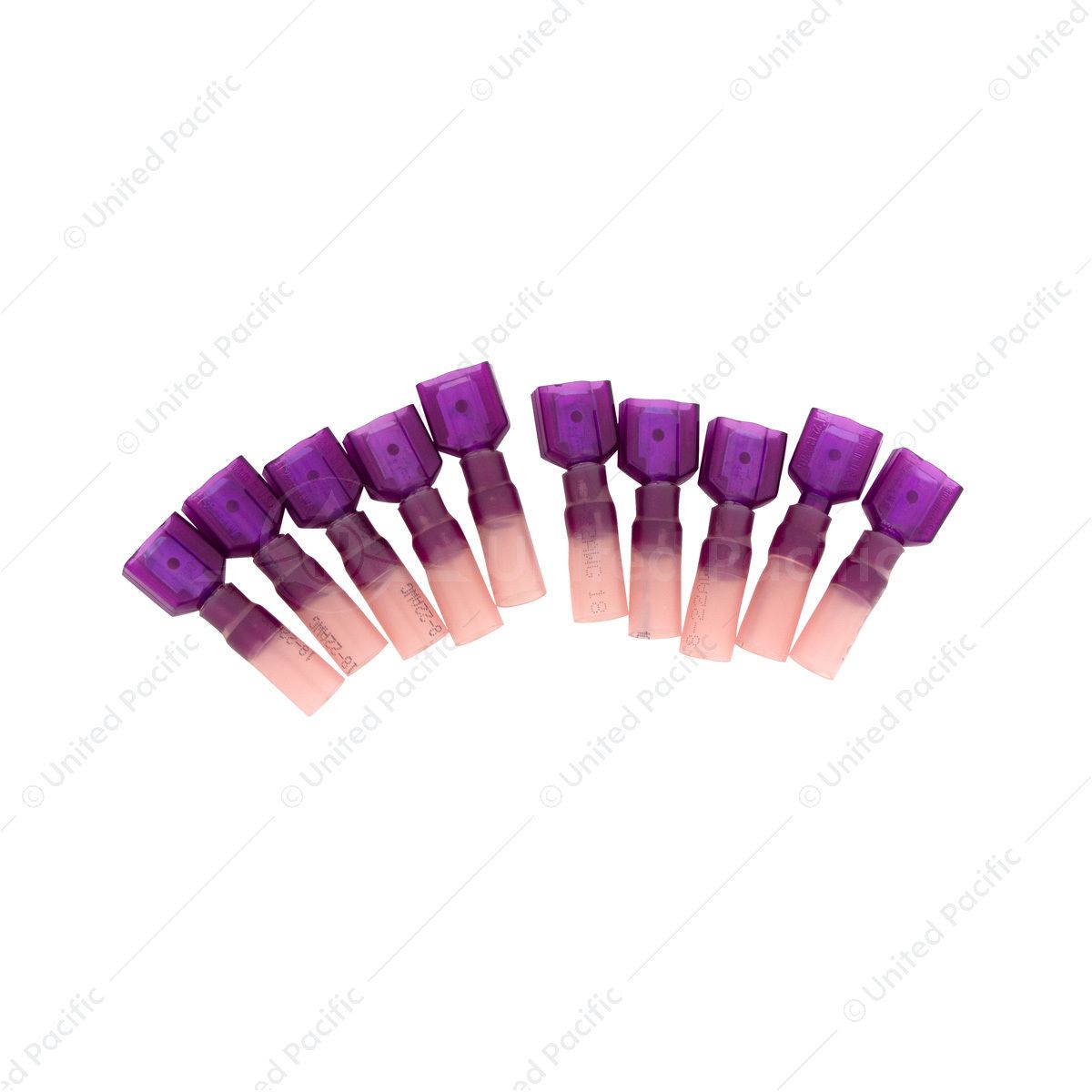 22-18 AWG .250 Tab CS Fully Insulated Heat Shrink M Disconnect - Red (10-Pack)