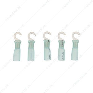 16-14 AWG #10 Stud CS Heat Shrink Hook Terminal - Blue (5-Pack)