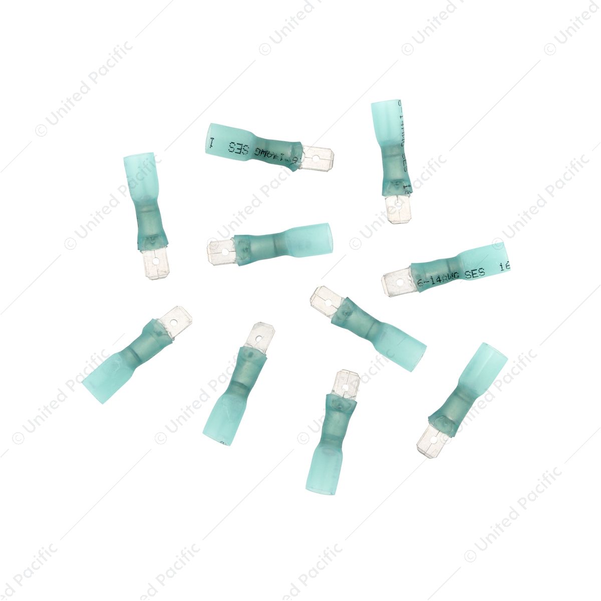 16-14 AWG .250 Tab CSS Heat Shrink M Disconnect - Blue (10-Pack)