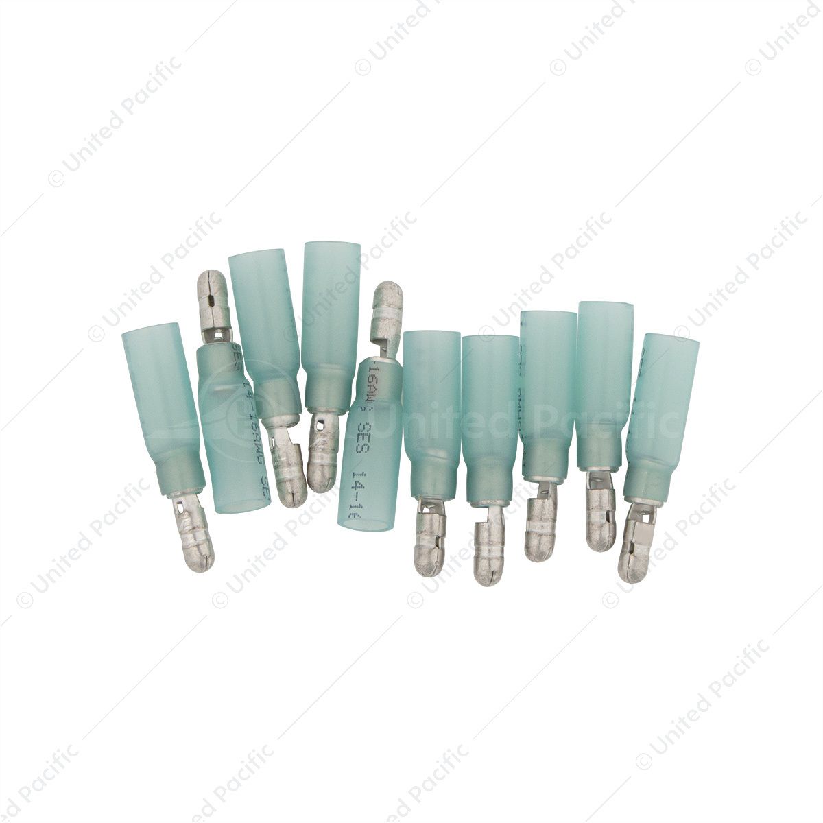 16-14 AWG .157 Tab CS Heat Shrink M Bullet - Blue (10-Pack)