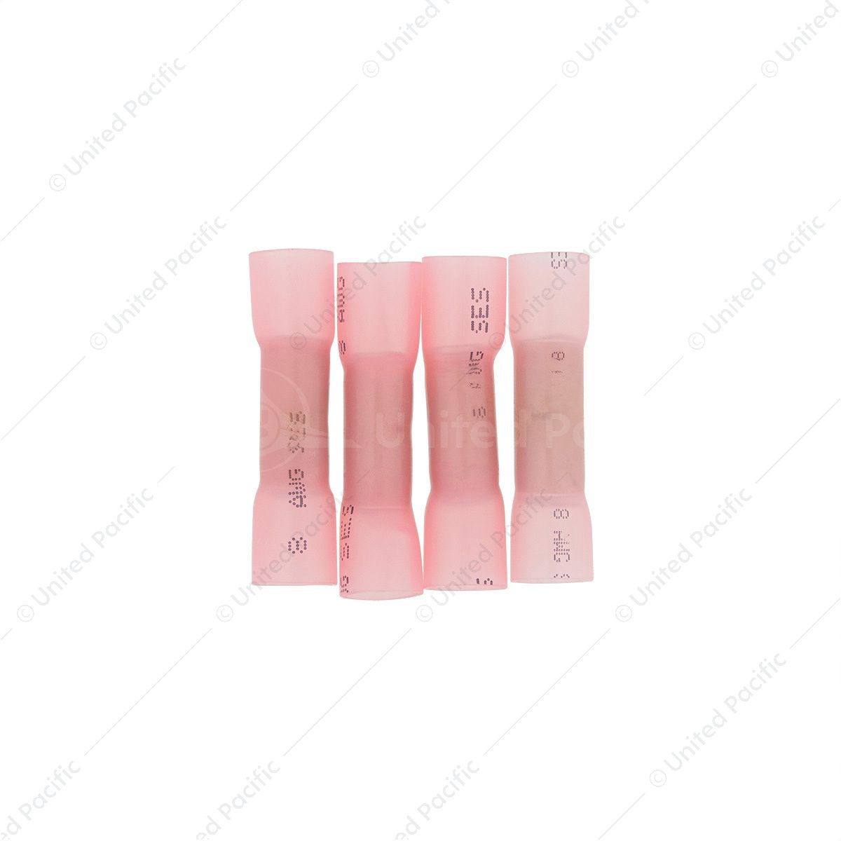 8 AWG CS Heat Shrink Butt Connector - Pink (4-Pack)