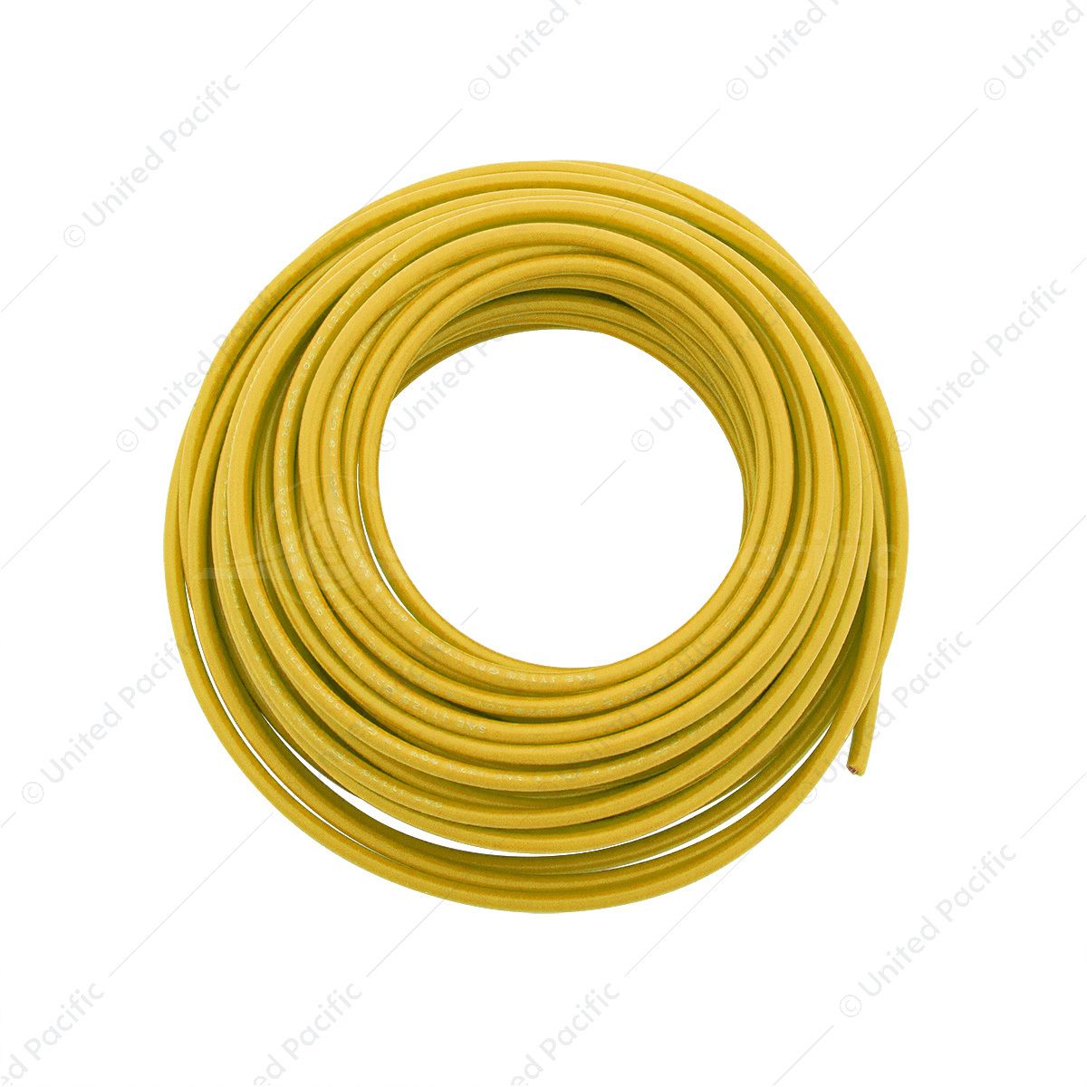 Primary Wire - Rated 80°C 18 AWG, Yellow 30 Ft.
