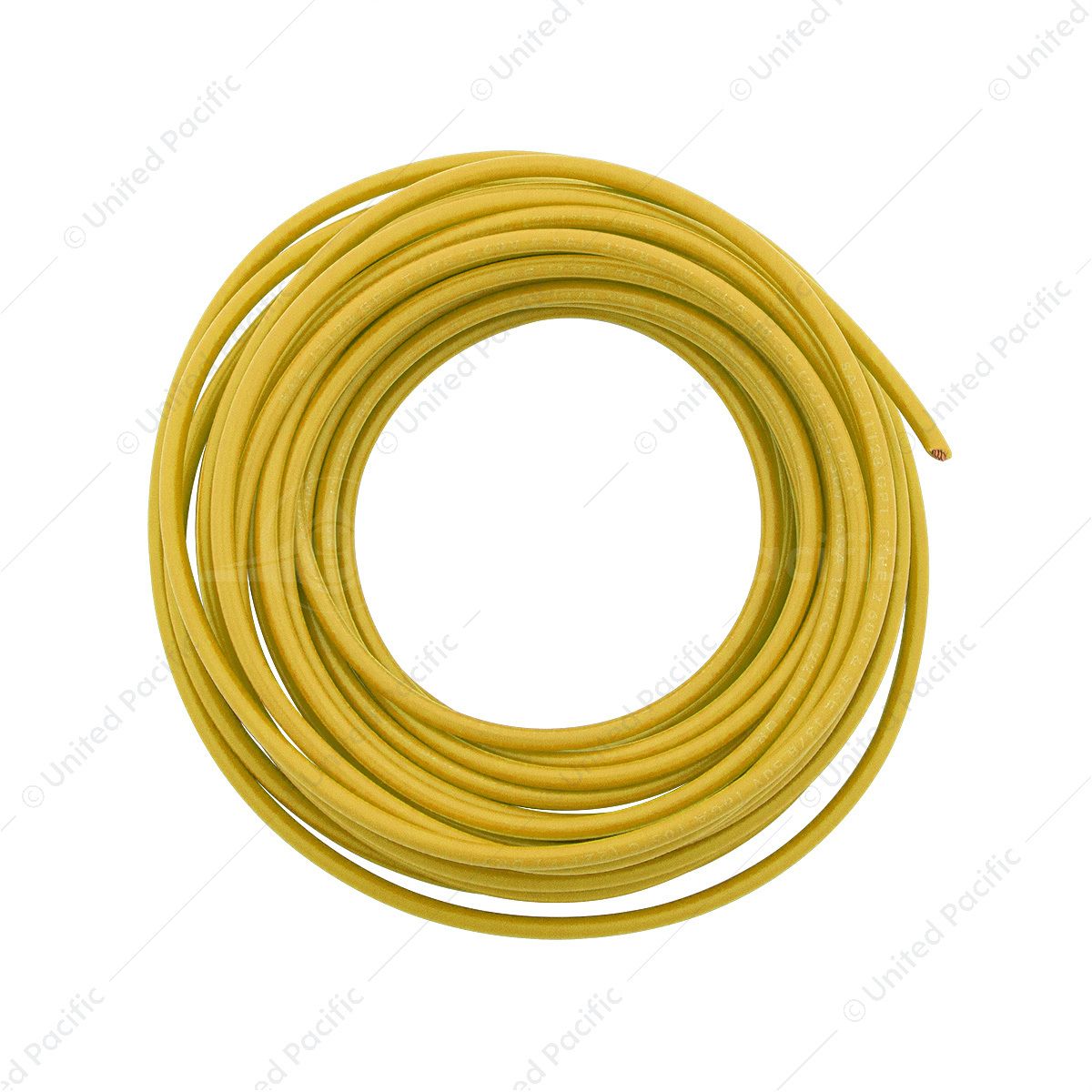 Primary Wire - Rated 80°C 16 AWG, Yellow 20 Ft.