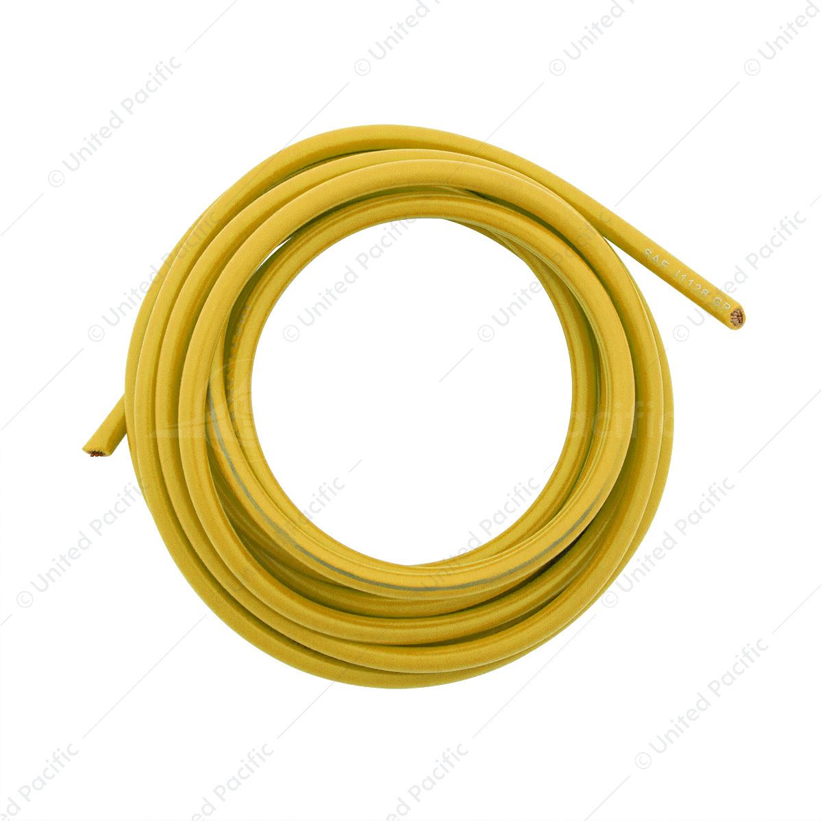 Primary Wire - Rated 80°C 10 AWG, Yellow 8 Ft.