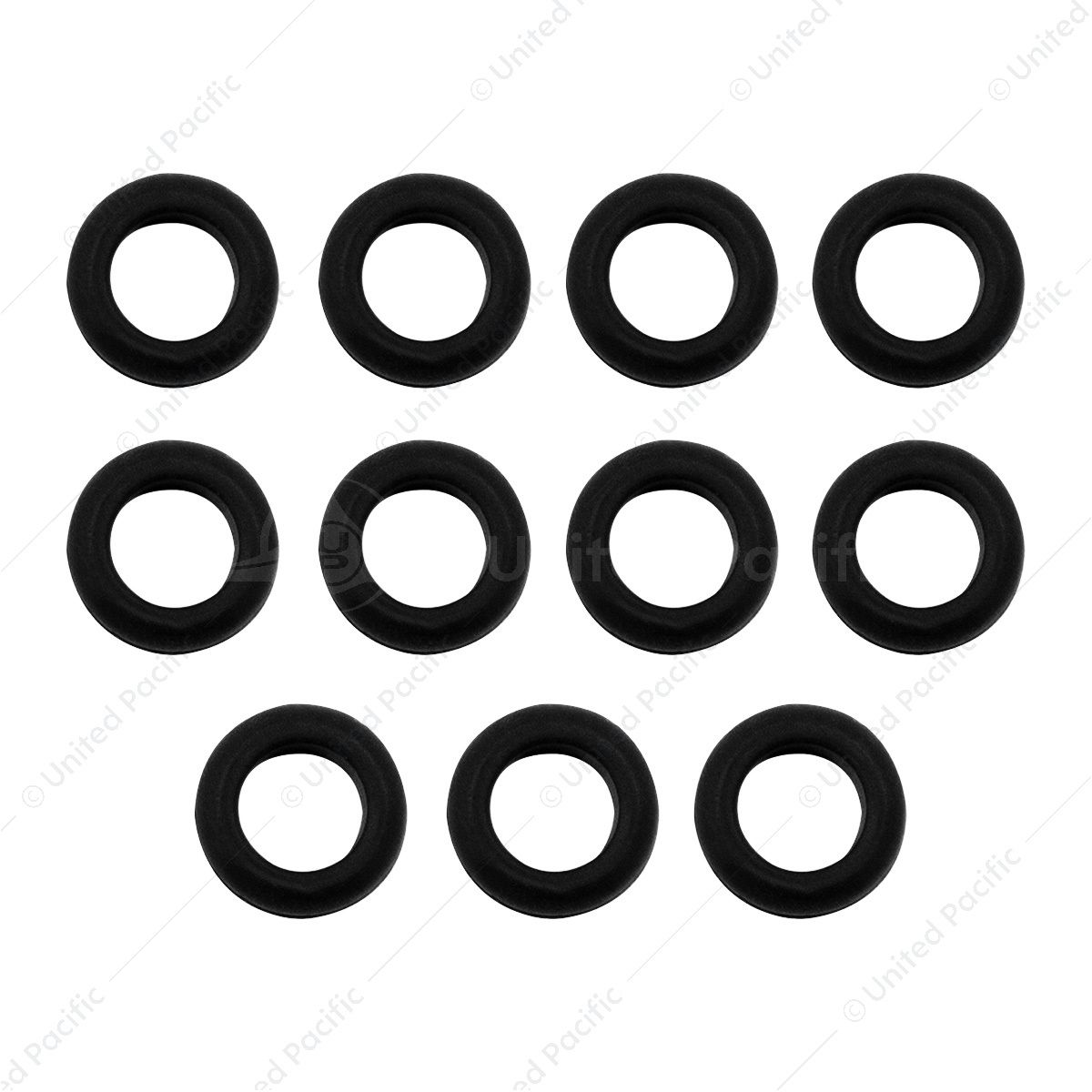 1/2" Mounting Hole Black Vinyl Grommet (11-Pack)