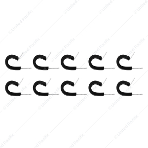 Santoprene Insulated Clamps w/ 1/4" Mounting Hole (10-Pack)