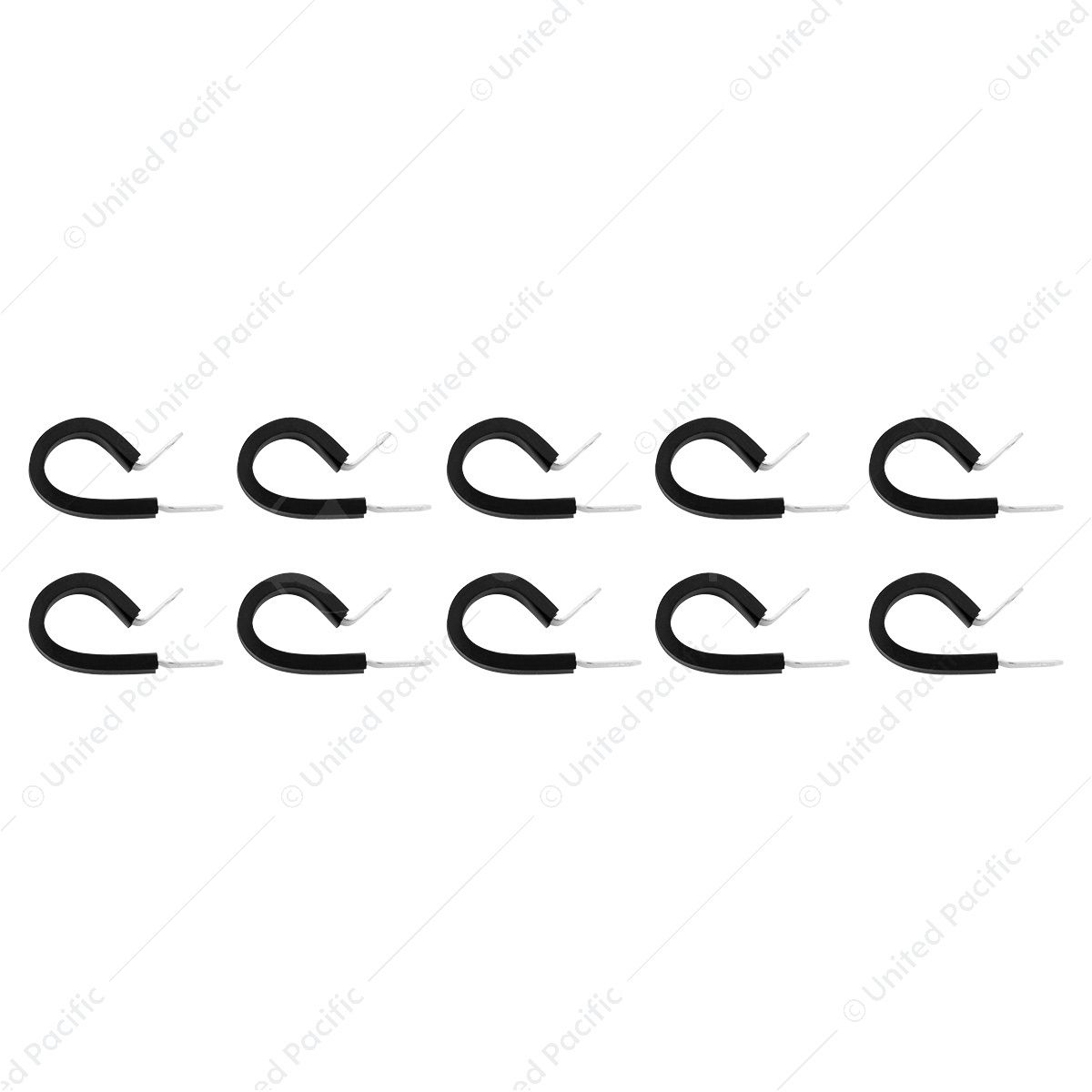 3/4" I.D. Santoprene Insulated Clamps w/ 1/4" Mounting Hole (10-Pack)