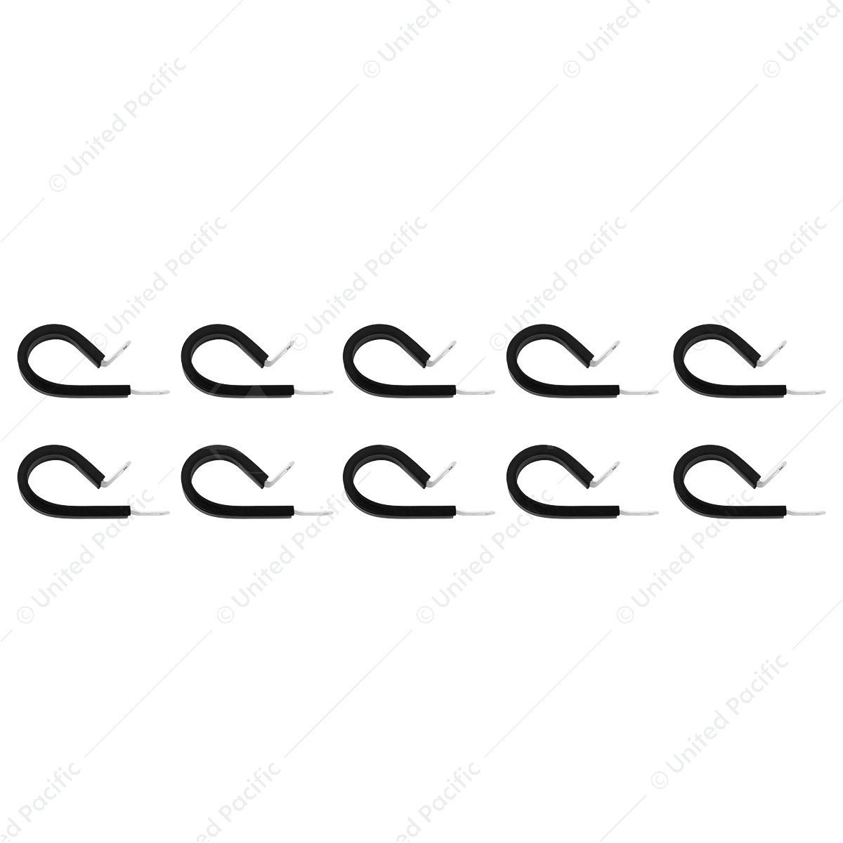 1" I.D. Santoprene Insulated Clamps w/ 1/4" Mounting Hole (10-Pack)