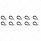 1" I.D. Santoprene Insulated Clamps w/ 1/4" Mounting Hole (10-Pack)