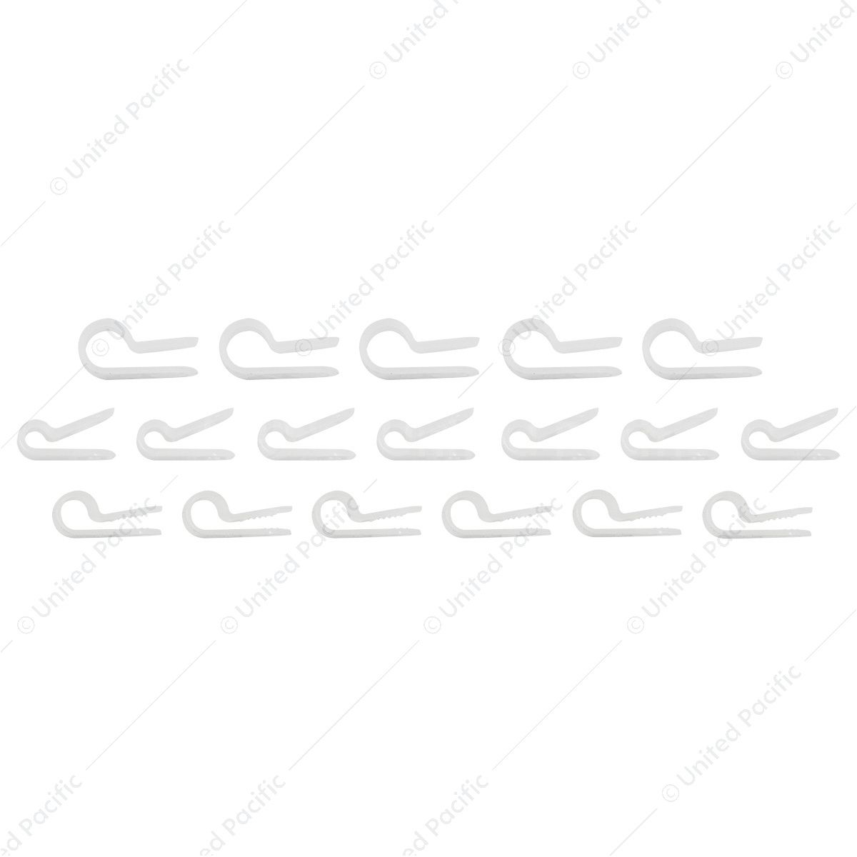 1/8",3/16",1/4" I.D. Assorted Natural Nylon Cable Clamps (18-Pack)