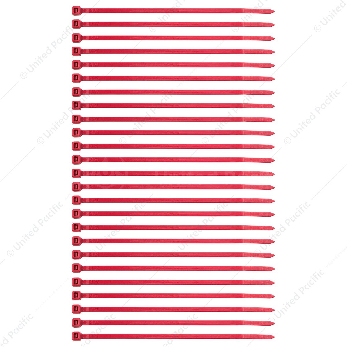 5.5" Red Nylon Cable Zip Ties 40 Lbs (25-Pack)