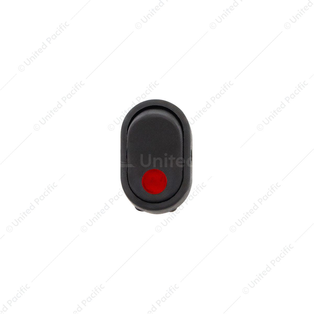 Red Illum Oval Rocker 16 Amp 12V On/Off 1/2" Dia. 1 Pc.