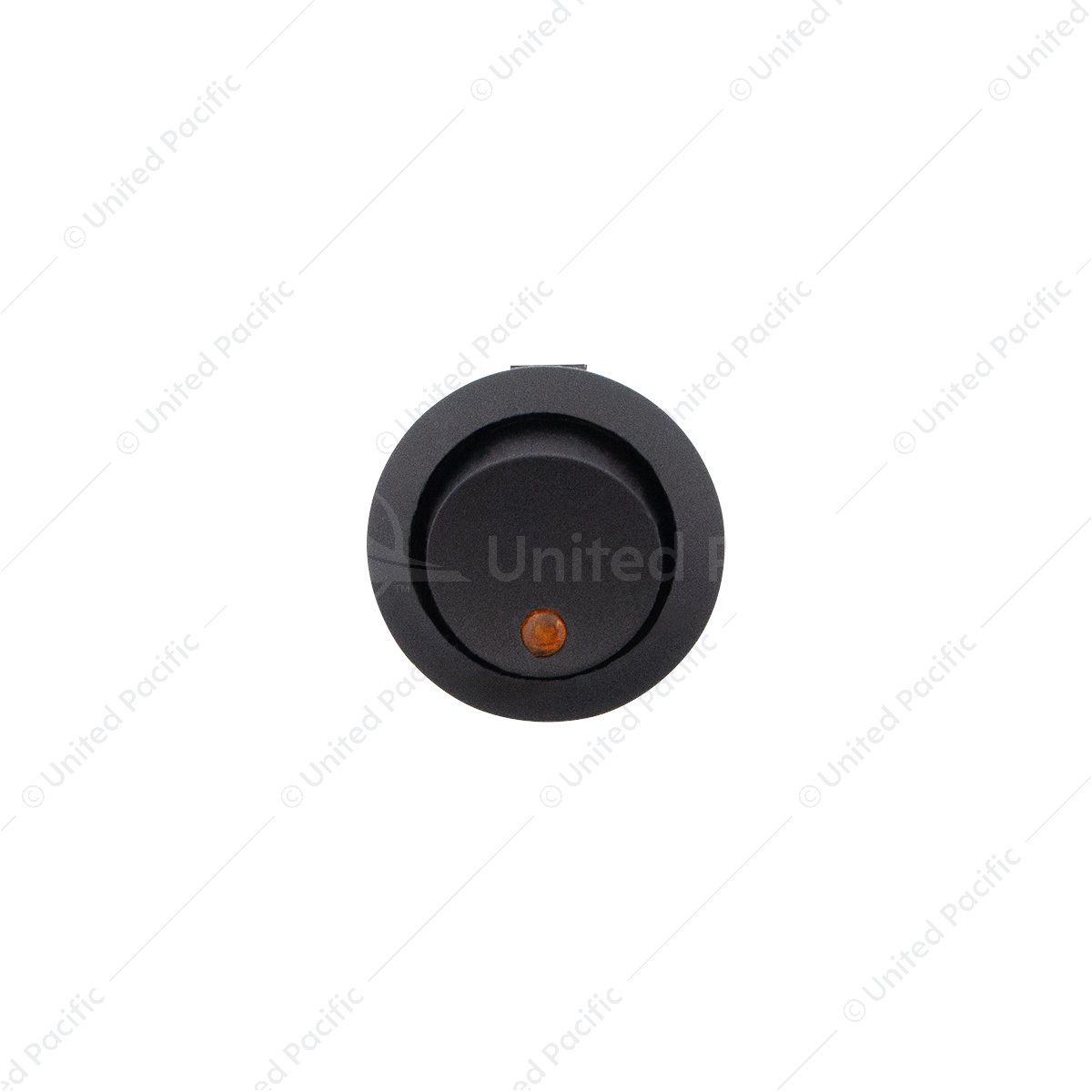 Amber LED Round Rocker 10 Amp 12V On/Off 1/2" Dia. 1 Pc.