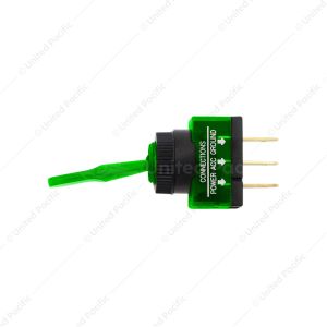 Green Illum Toggle 20 Amp 12V S.P.S.T. On/Off 1 Pc.
