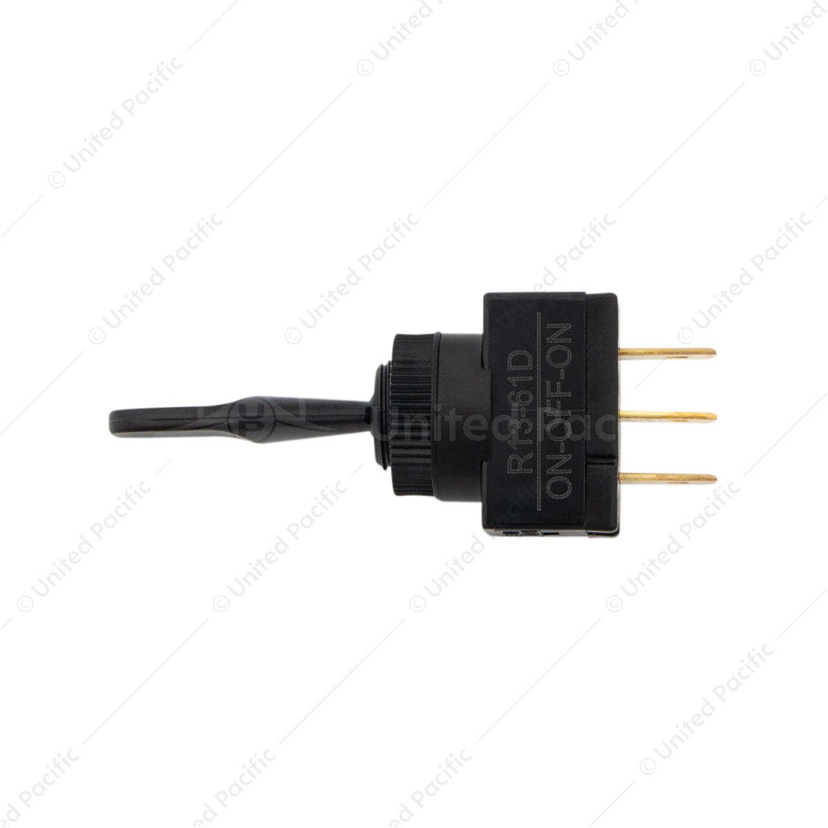 Black Non-Illum Toggle 20 Amp 12V S.P.D.T. On/Off/On 1 Pc.