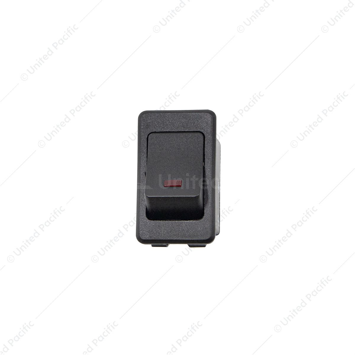 Black Rocker w/Red LED 16 Amp 12V S.P.S.T. On/Off 1 Pc.