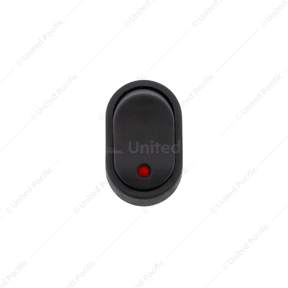 Red LED Oval Rocker 16 Amp 12V On/Off 1/2" Dia. 1 Pc.