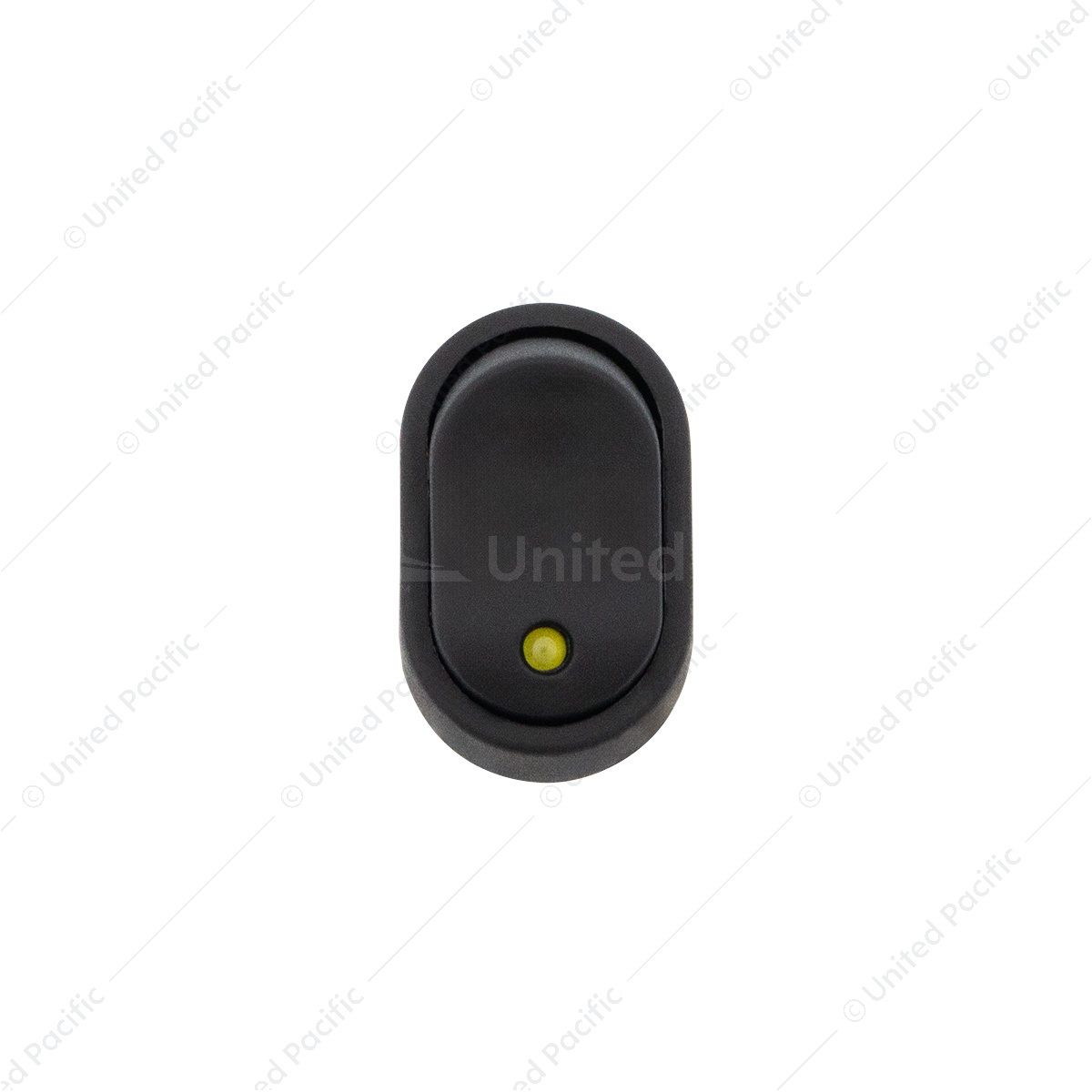 Amber LED Oval Rocker 16 Amp 12V On/Off 1/2" Dia. 1 Pc.