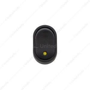 Amber LED Oval Rocker 16 Amp 12V On/Off 1/2" Dia. 1 Pc.
