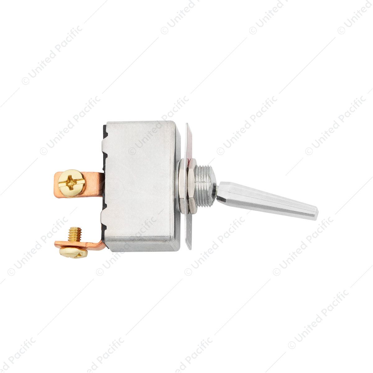 All Metal Heavy Duty Toggle w/ 2 Screw Terminals 50 Amp 12V S.P.S.T. On/Off 1 Pc.