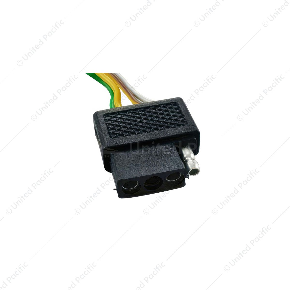 4-Way Flat Molded Female Trailer Connector w/ Polarized Plugs, 1 Pc.