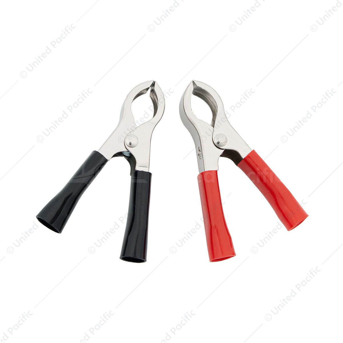 50 Amp Clamps w/ Vinyl Handles 1Red/1Black 1 Set.