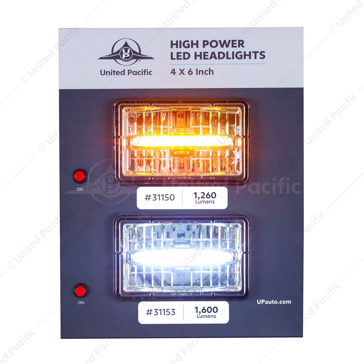Display For 4" X 6" Lights - High/Low Beam