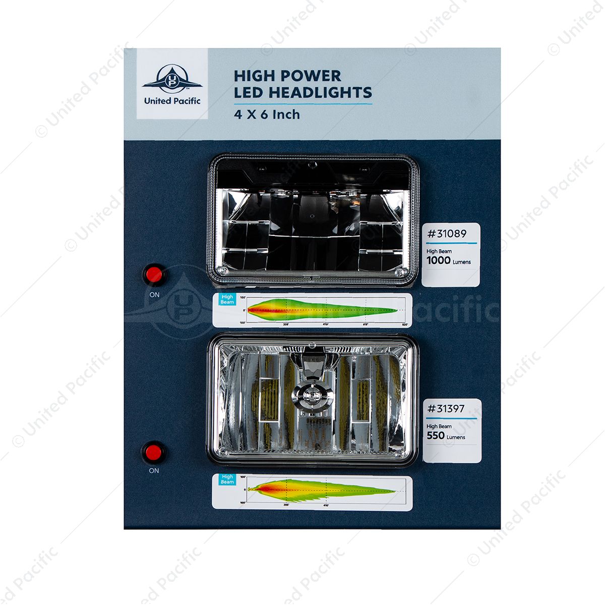 Display For 4" X 6" Lights - High Beam Lights 31089 & 31397
