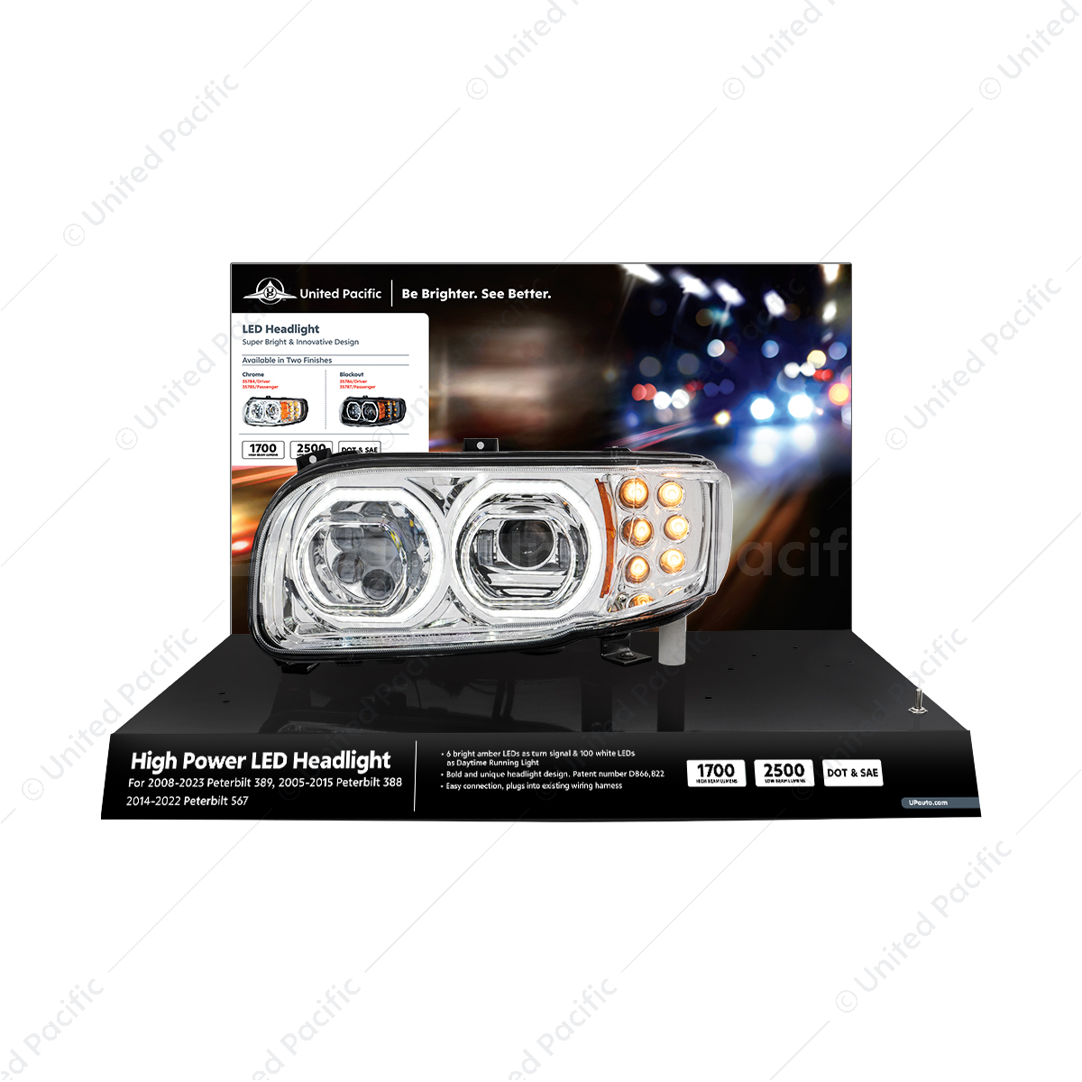 truck.upauto.com: United Pacific Peterbilt 389 Modular Headlight ...