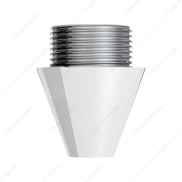 Chrome Aluminum M30X3.5 Male To 3/8"-16 Female Beer Tap Adapter