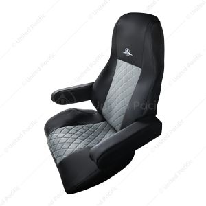 Riggear Napa Faux Leather Seat Cover Set For 2008-2025 Freightliner Cascadia-Gray