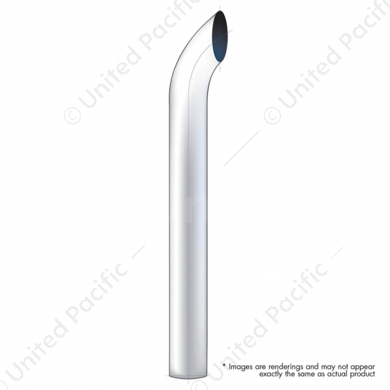 7" Curved Plain Bottom Exhaust - 60" L