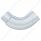Chrome 90 Degree Exhaust Elbow, Reduce 7" O.D. To 5" O.D. - 16" X 16"