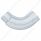 Chrome 90 Degree Exhaust Elbow, Reduce 7" O.D. To 5" O.D. - 24" X 24"