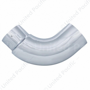 Chrome 90 Degree Exhaust Elbow, Reduce 6" O.D. To 5" I.D. - 13" X 13"