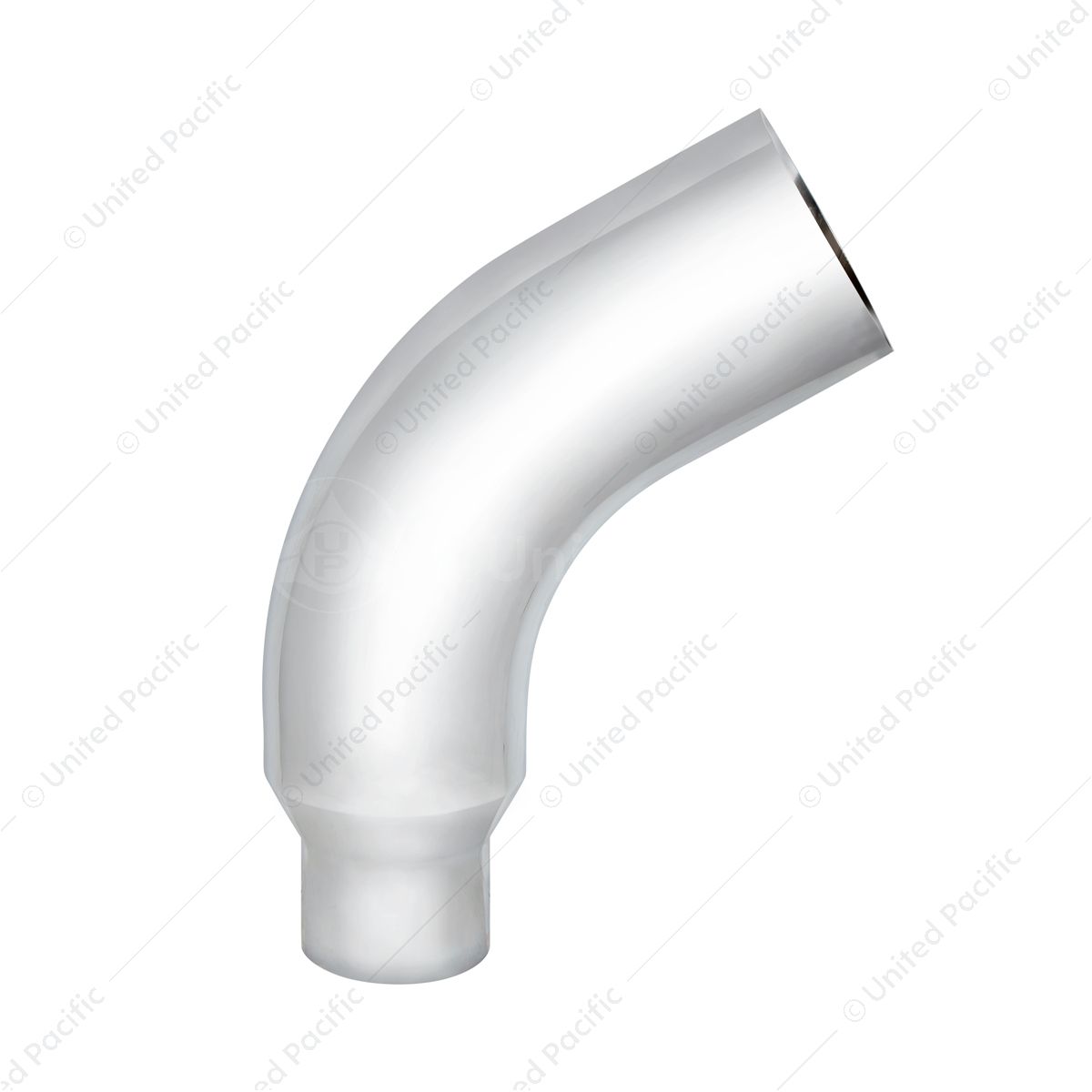 Chrome 58 Degree Angled Exhaust Elbow For Peterbilt 379 - Straight 5" OD To 5" OD