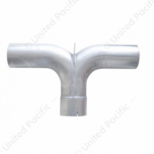 Universal Chrome 5" Y Pipe With Divider - 25" W X 14" H