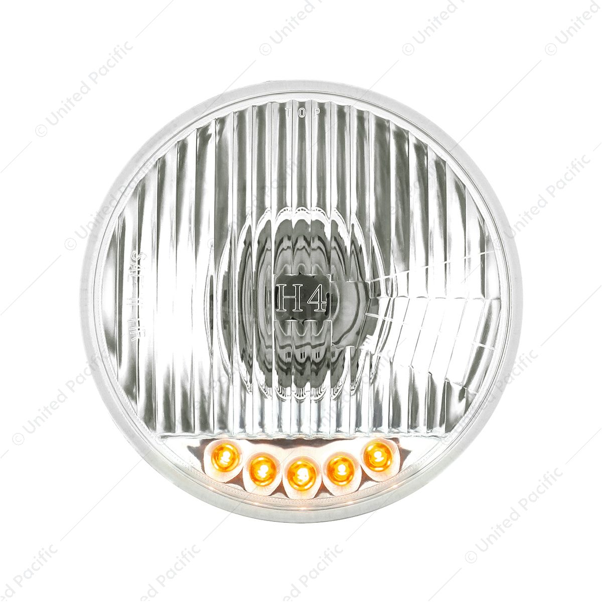 5-3/4" Crystal Halogen Headlight With 5 LED Position Lights