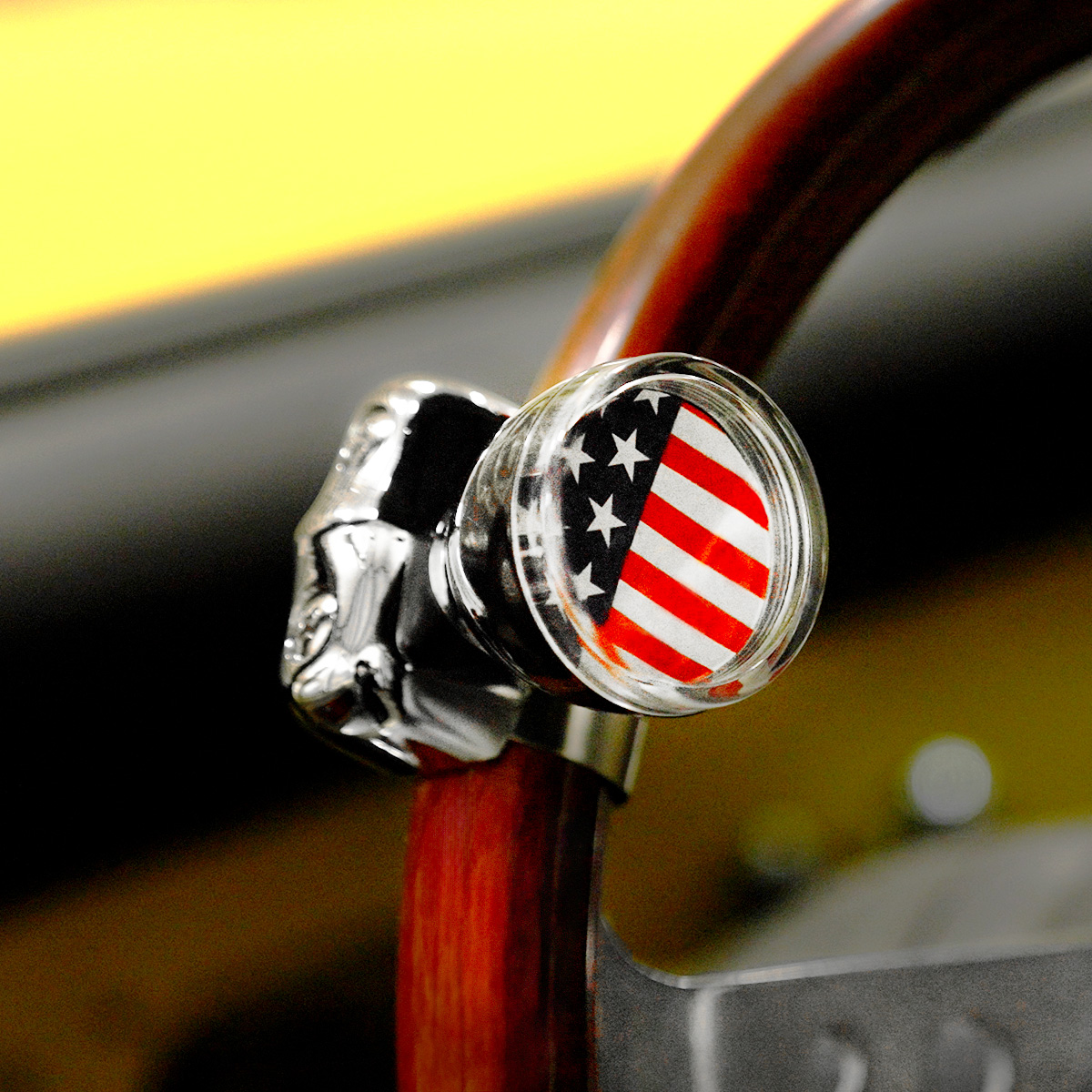 Steering Wheel Accessories - US Flag Spinner