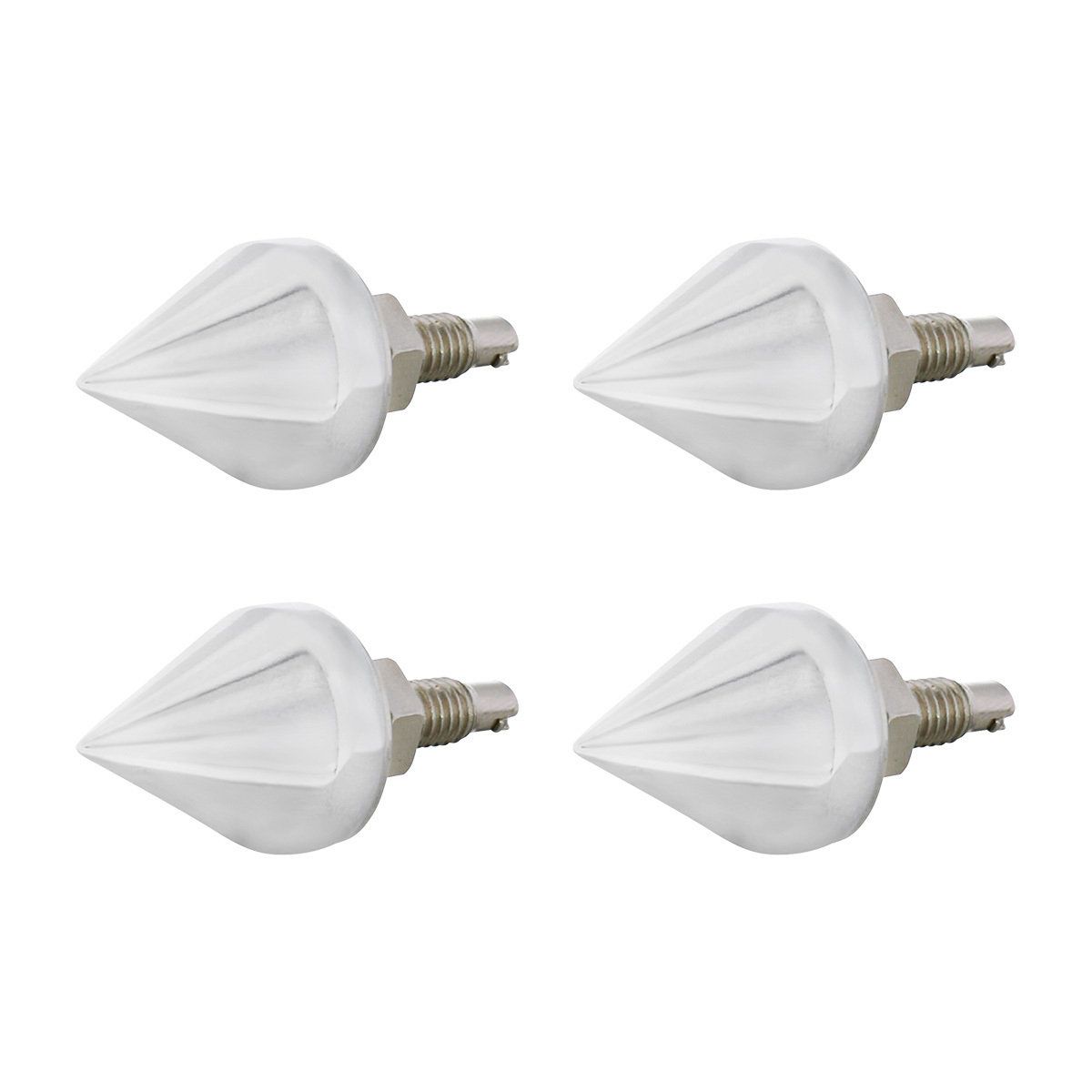 Chrome Spike License Plate Fastener (4-Pack)